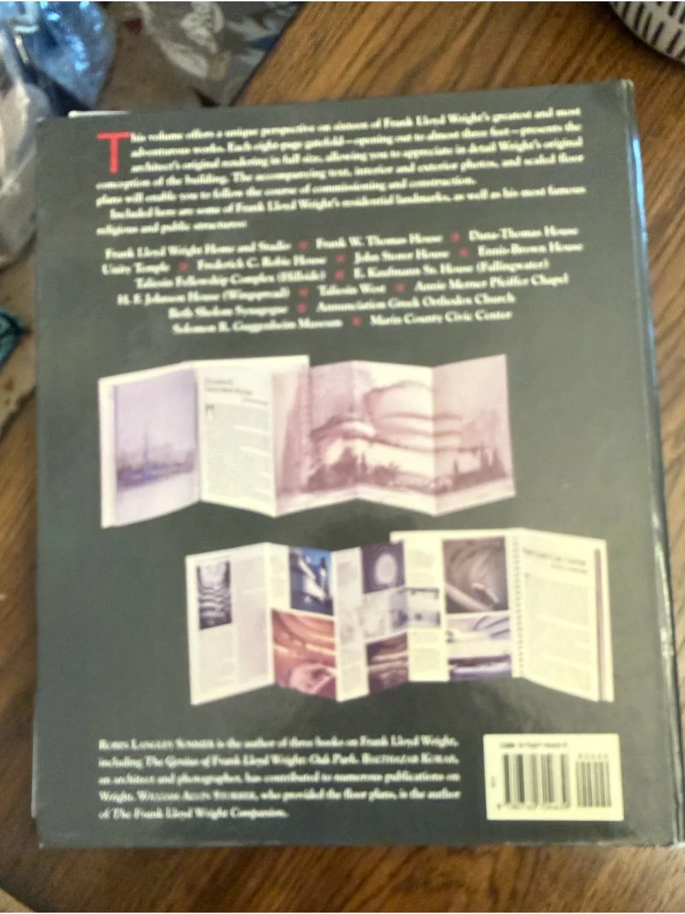 Frank Lloyd Wright Red and Cream Gatefold Portfolio Cover - Architectural Accent